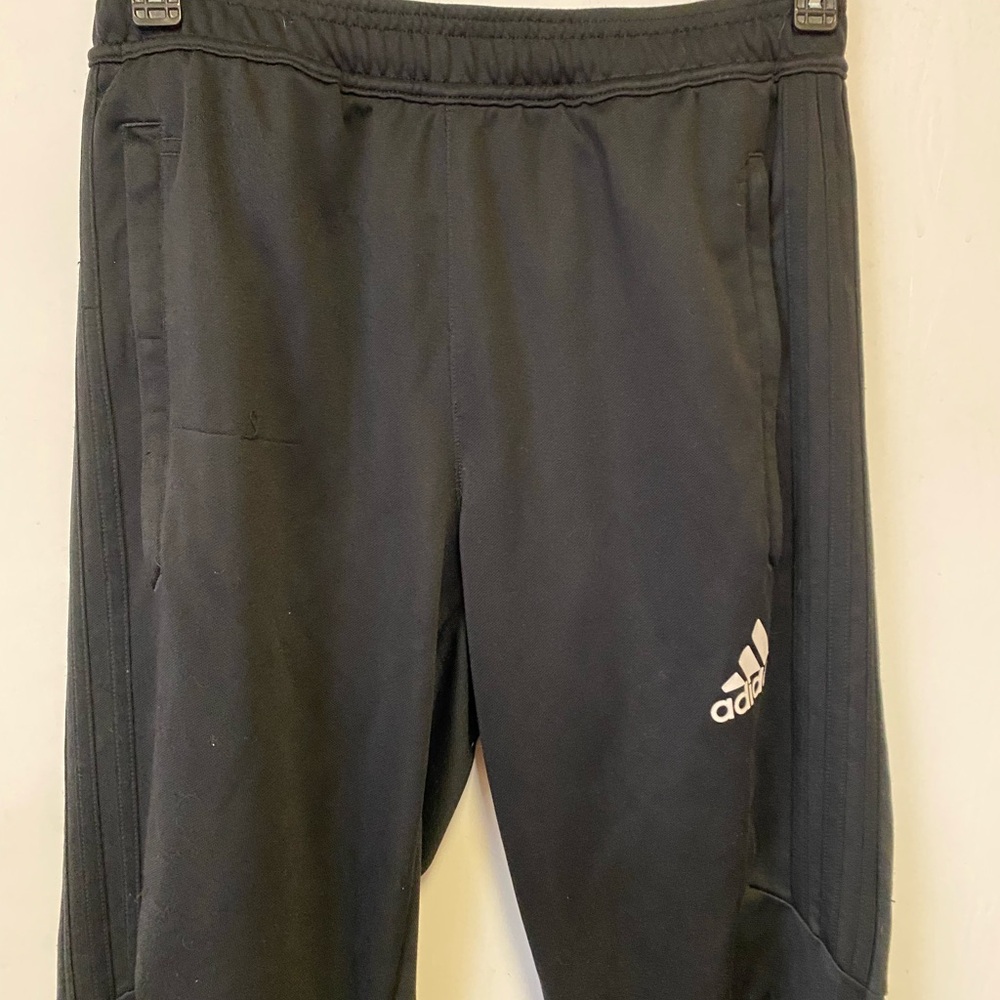 Adidas Black Climacool Atlectic Pants Size Small Pocket and Ankle Zippers